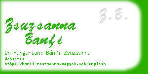 zsuzsanna banfi business card